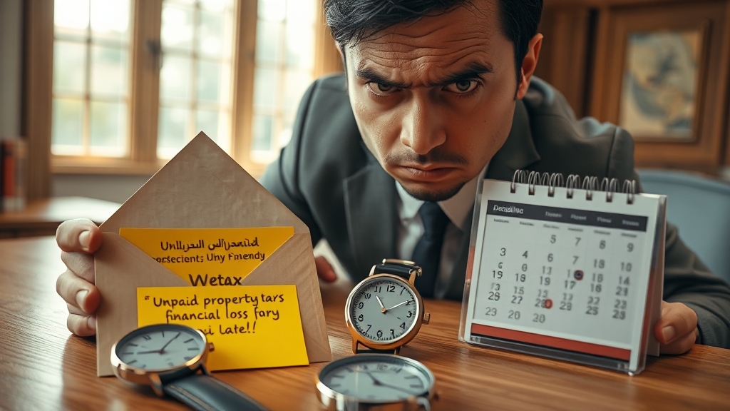 재산세 미납 시 가산금 및 납부 기한 연장 (realistic 스타일)