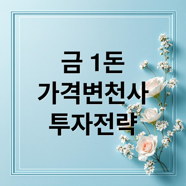 금 1돈
가격변천사
투자전략 (금1돈 가격 변천사)
