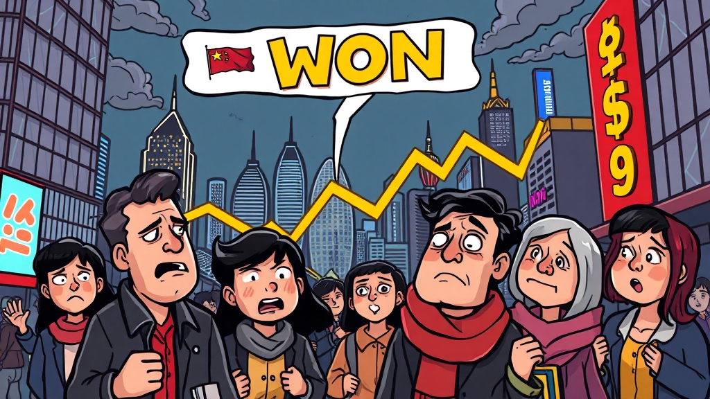 한국 경제의 구조적 문제점과 환율 (cartoon 스타일)