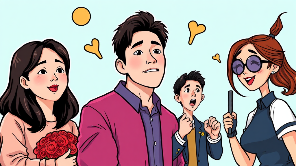 연예 및 스포츠 소식 (cartoon 스타일)