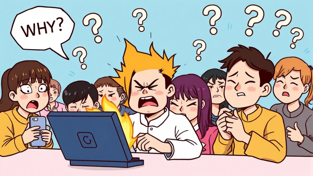 네티즌 반응 분석: 왜 분노? (cartoon 스타일)