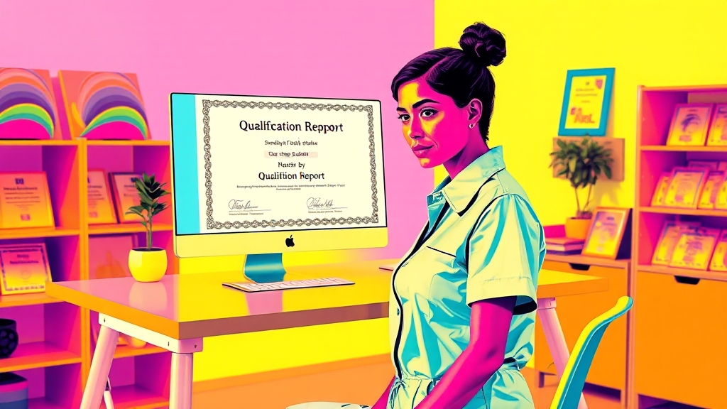 자격신고, 어떻게 해야 할까요? (popart 스타일)