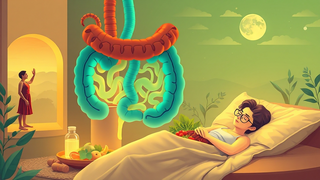 장 건강 회복 돕는 방법 (illustration 스타일)