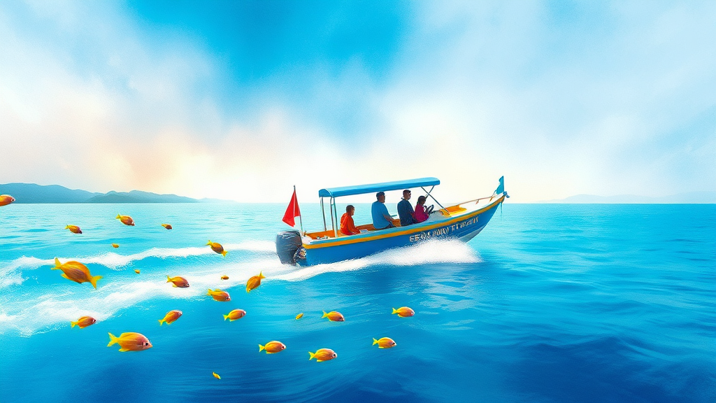 나트랑 호핑투어, 잊지 못할 추억 만들기 (watercolor 스타일)