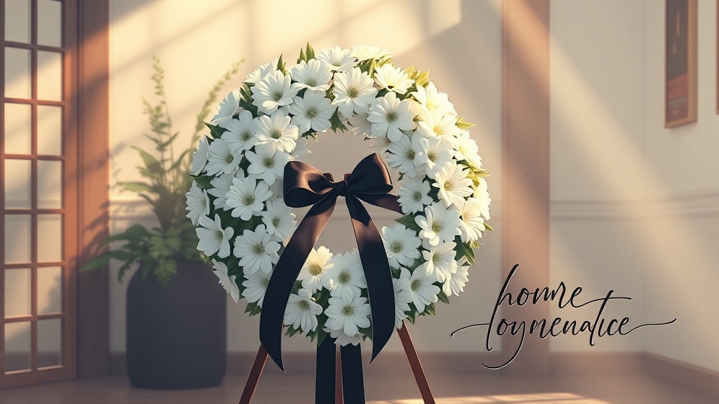 근조화환, 의미와 중요성 (illustration 스타일)