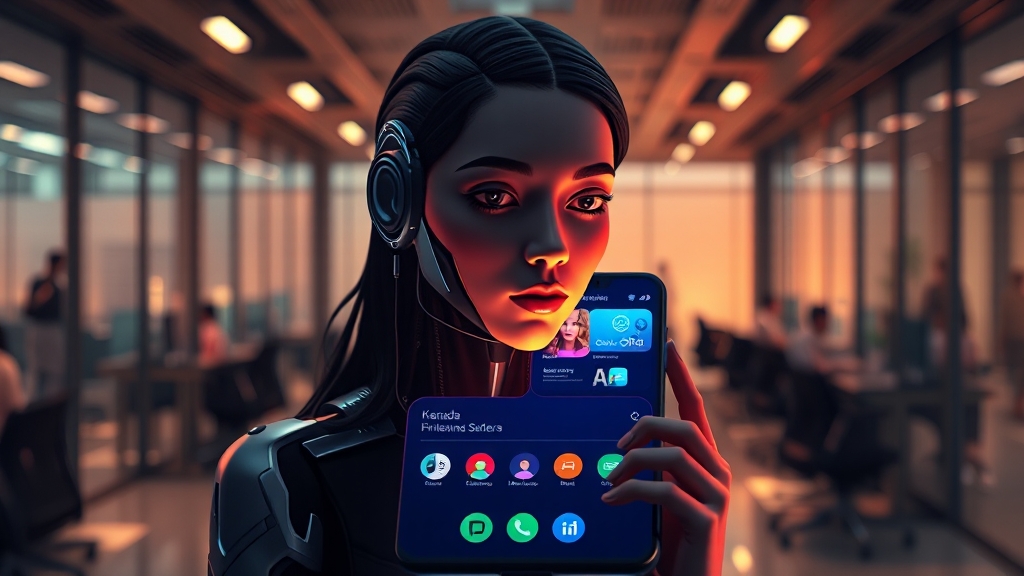 카카오톡 개편, 수익 구조 변화 (realistic 스타일)