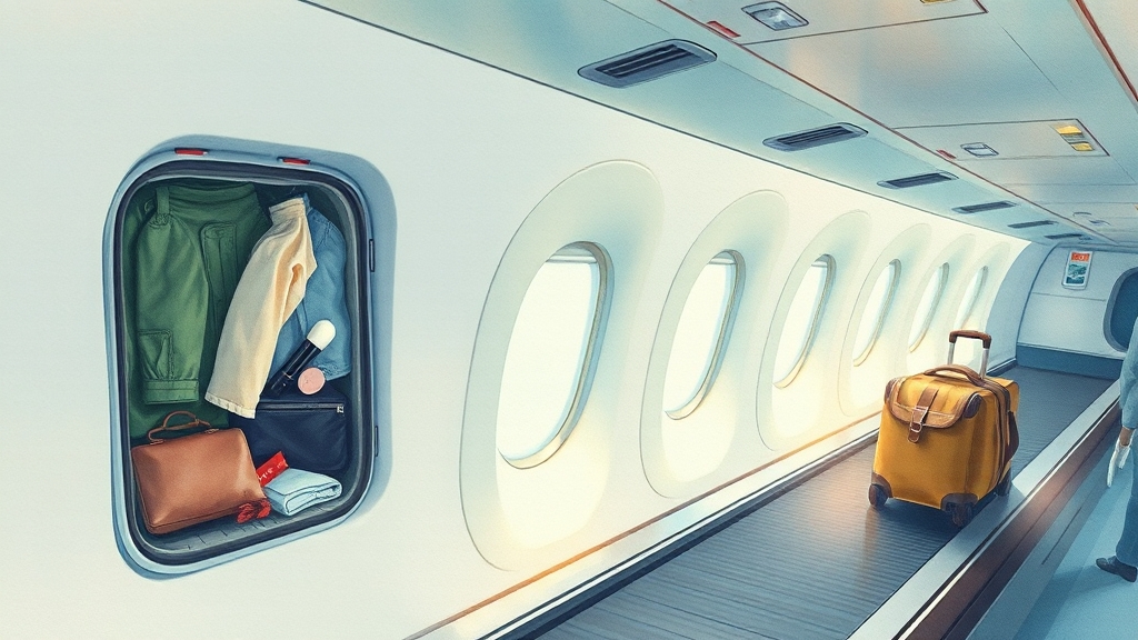 기내용 캐리어 크기 규정 (watercolor 스타일)