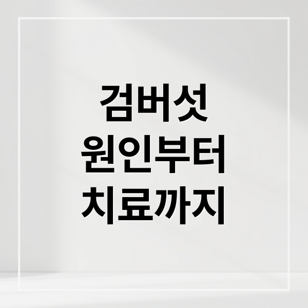 검버섯
원인부터
치료까지 (검버섯)