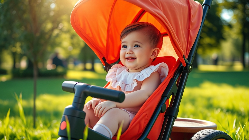 트라이크 유모차 사용 시기 및 활용법 (realistic 스타일)