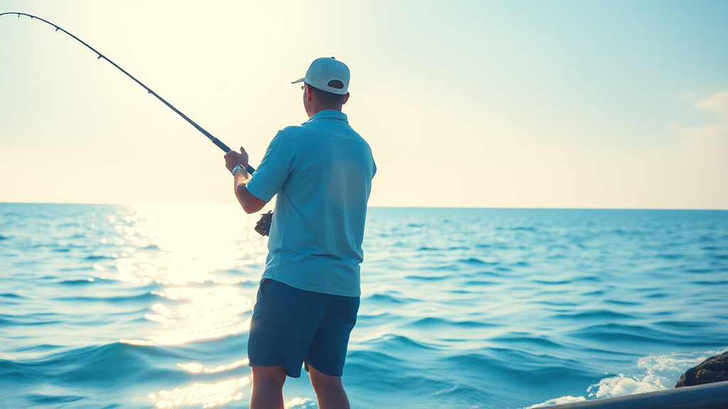 후아힌 낚시 체험 추천 (watercolor 스타일)