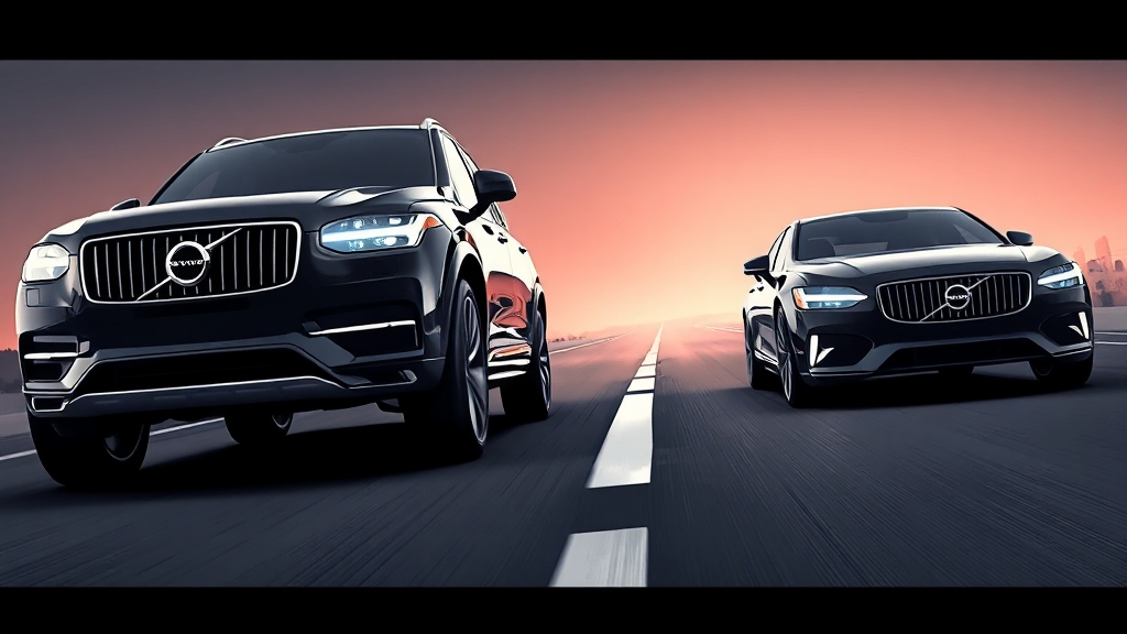 외관 디자인 비교: XC90 vs S90 (illustration 스타일)