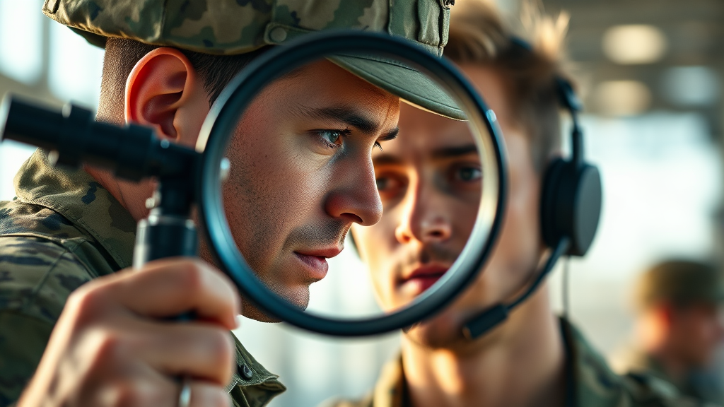 병역판정검사 관련 지원 및 상담 (realistic 스타일)