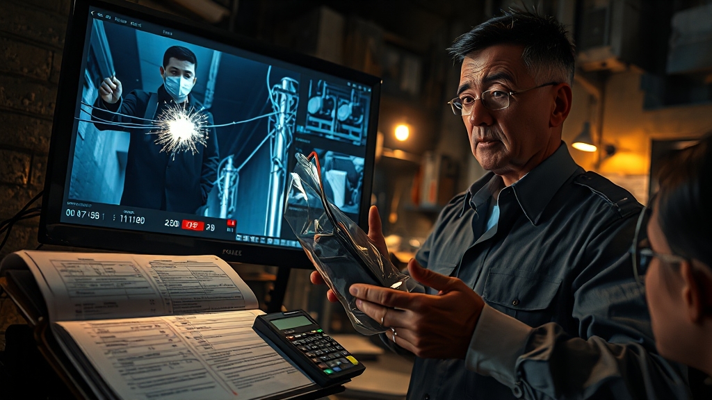 전기 절도 발생 시, 법적 대응은? (realistic 스타일)