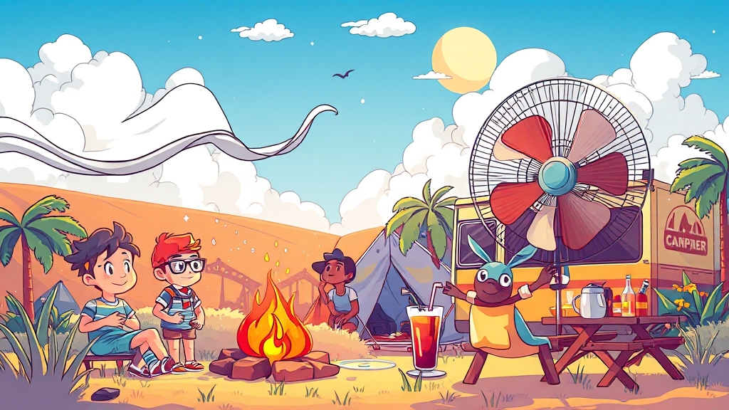 인기 모델 비교: 나에게 맞는 선풍기는? (cartoon 스타일)