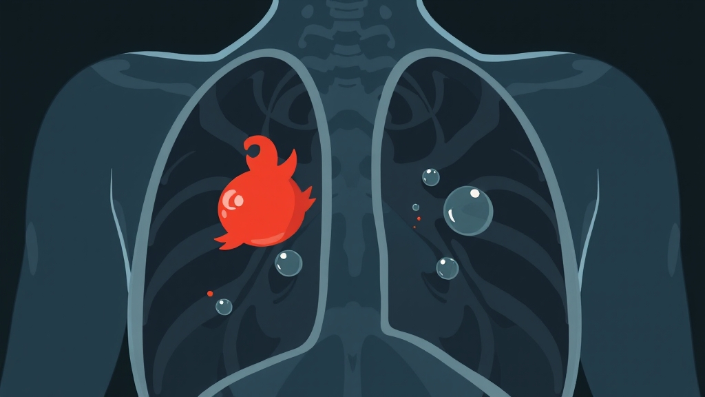 폐기흉의 일반적인 증상 (cartoon 스타일)