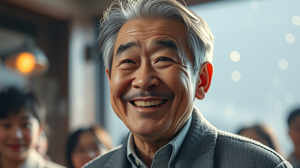 코미디계의 별이 지다 (realistic 스타일)