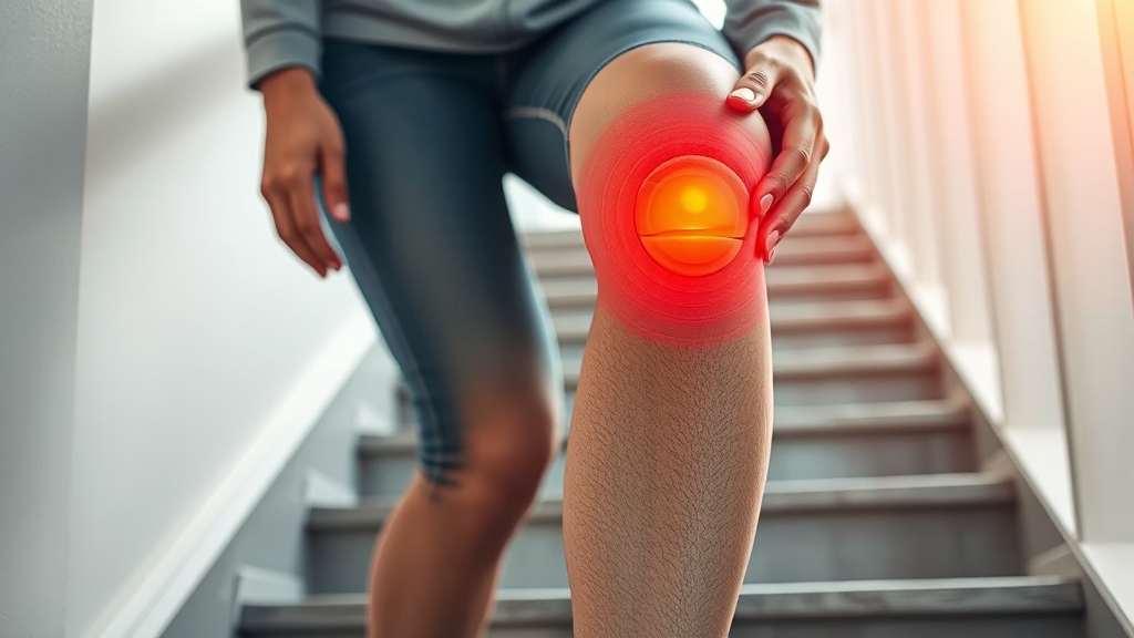 무릎연골연화증 증상 (realistic 스타일)