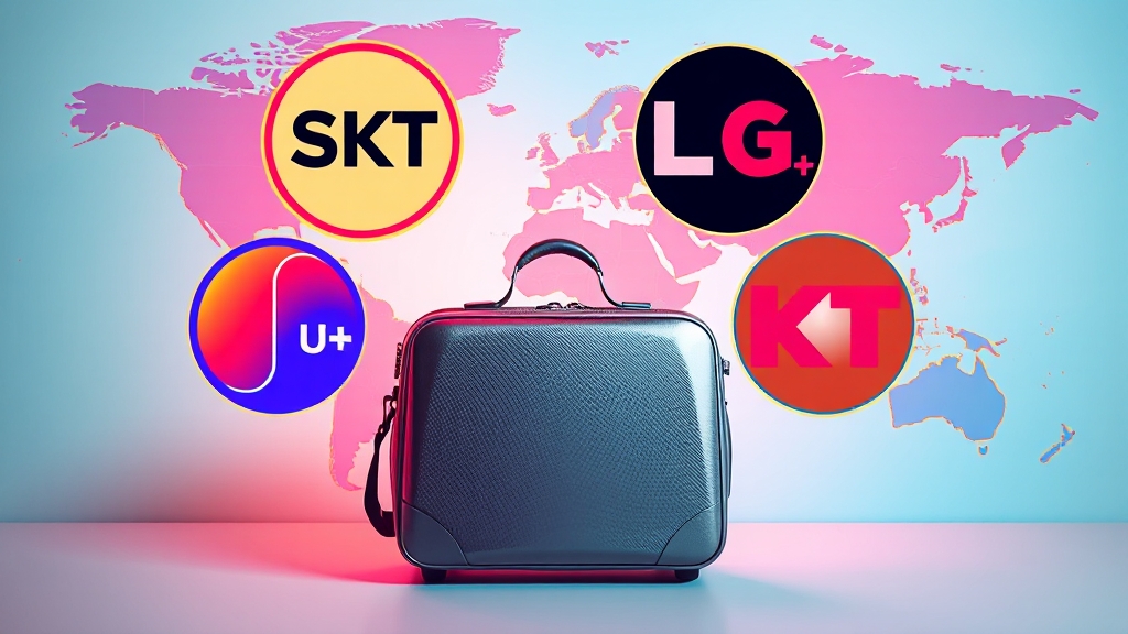 통신사별 로밍 요금제 비교 (SKT, KT, LG U+) (popart 스타일)
