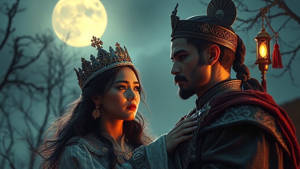 등장인물 및 관계도 (realistic 스타일)