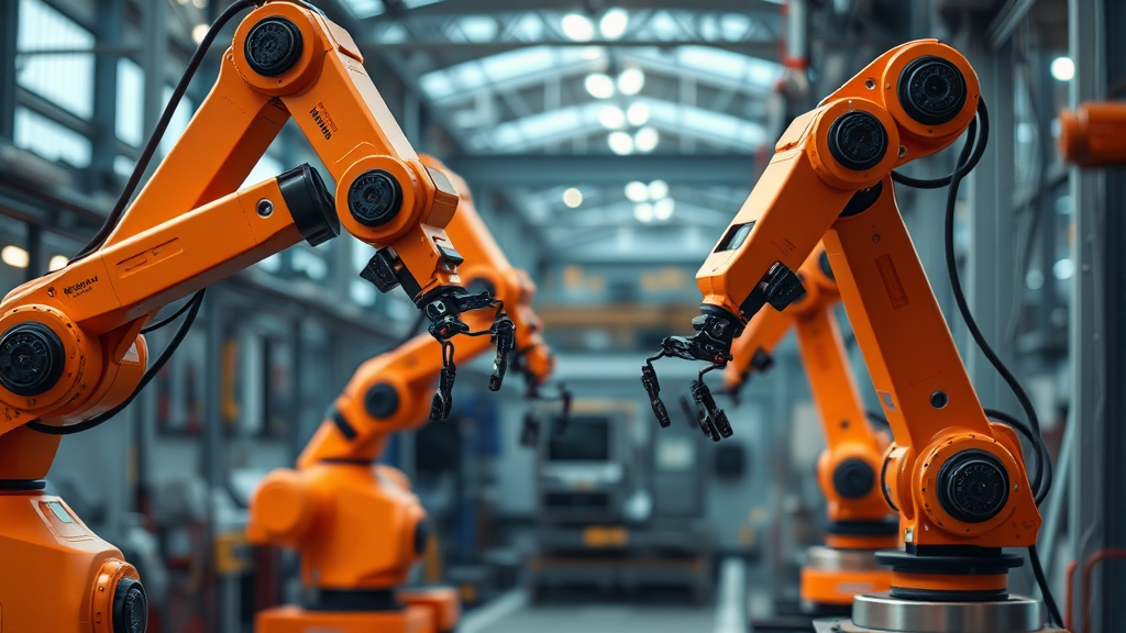 글로벌 로봇 메이커로의 성장 스토리 (realistic 스타일)