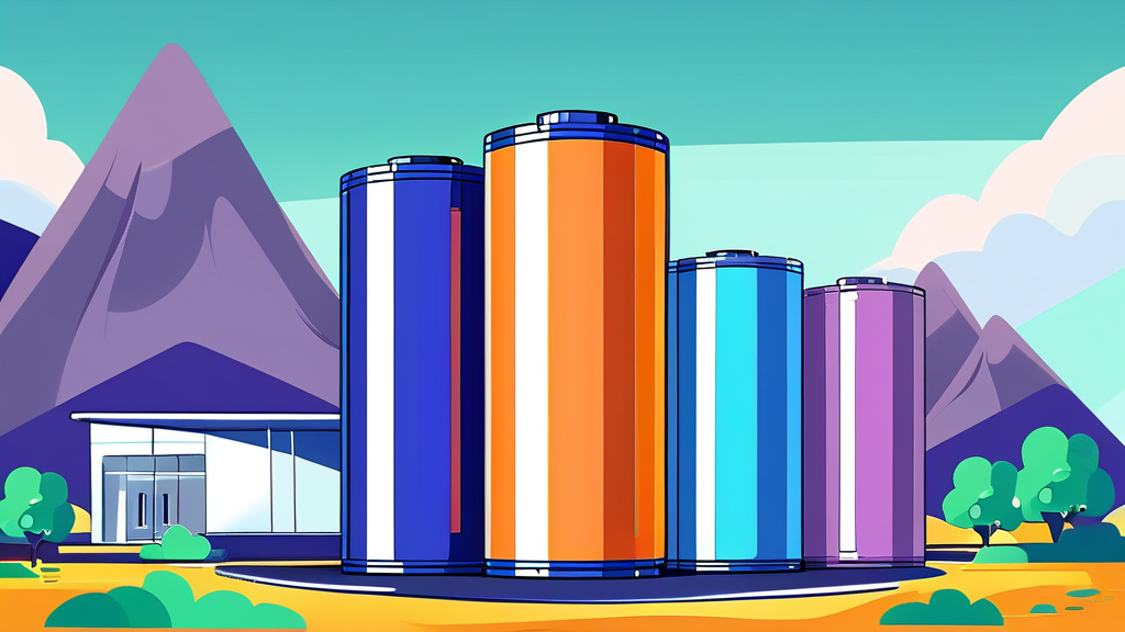 ESS 배터리 관련주 대장주 TOP 5 (cartoon 스타일)