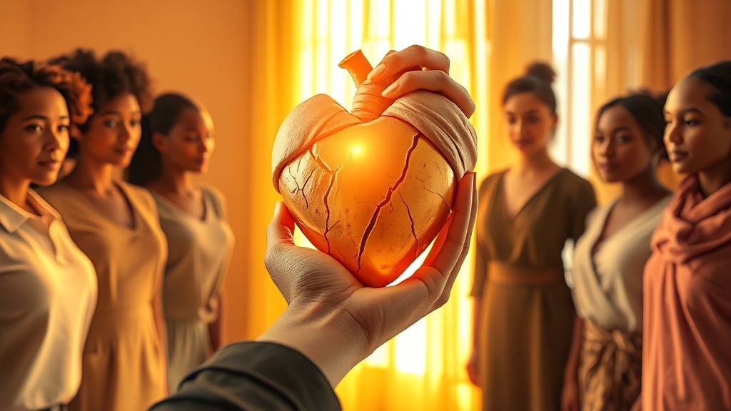 피해자 지원 및 사회적 인식 개선 (realistic 스타일)