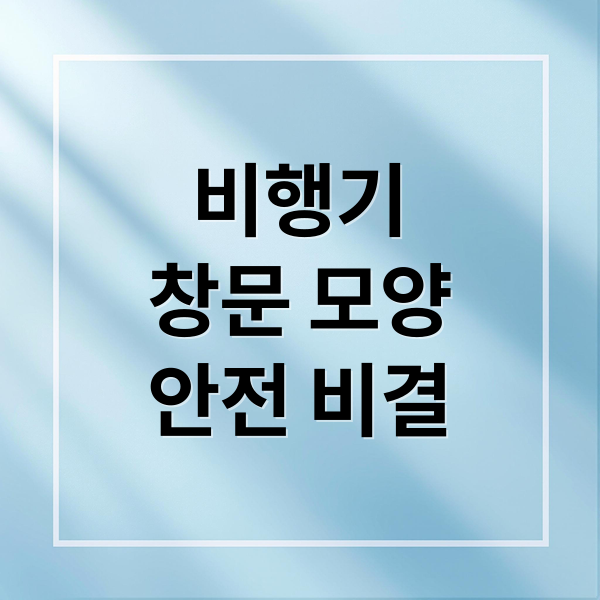 비행기
창문 모양
안전 비결 (비행기 창문 둥근 이유)