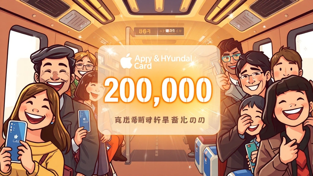 현대카드 캐시백 이벤트 (cartoon 스타일)