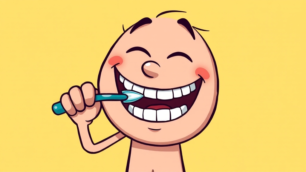 잇몸 건강 유지 일상 팁 (cartoon 스타일)