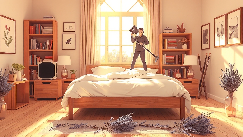 환경 관리로 진드기 잡기 (illustration 스타일)