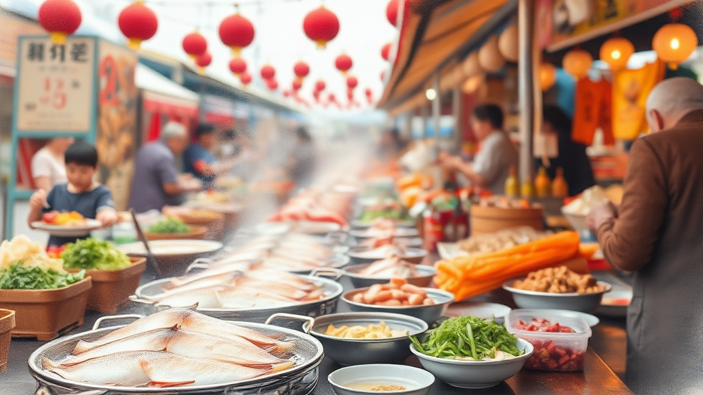 먹거리 정보 (watercolor 스타일)