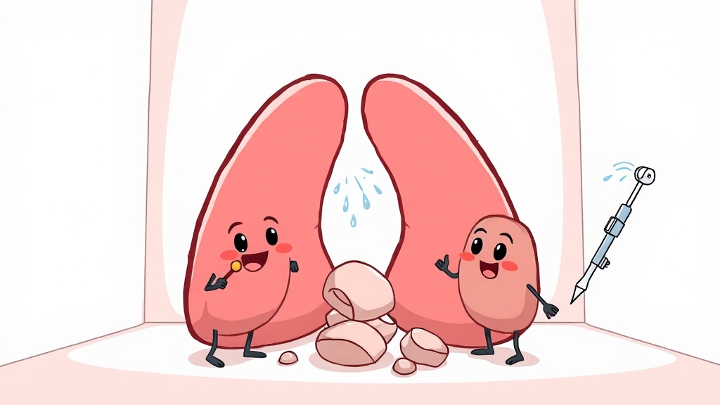 편도결석, 어떻게 제거할까요? (cartoon 스타일)