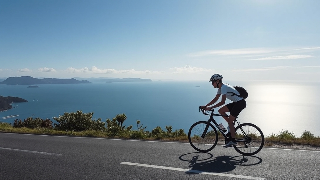 자전거 타고 해안도로 질주! (realistic 스타일)