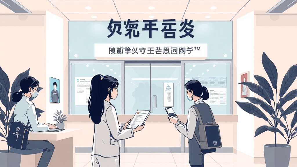 보건소 방문 발급 안내 (illustration 스타일)