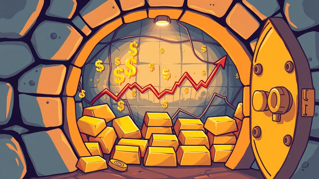 금 투자 방법 및 유의사항 (cartoon 스타일)