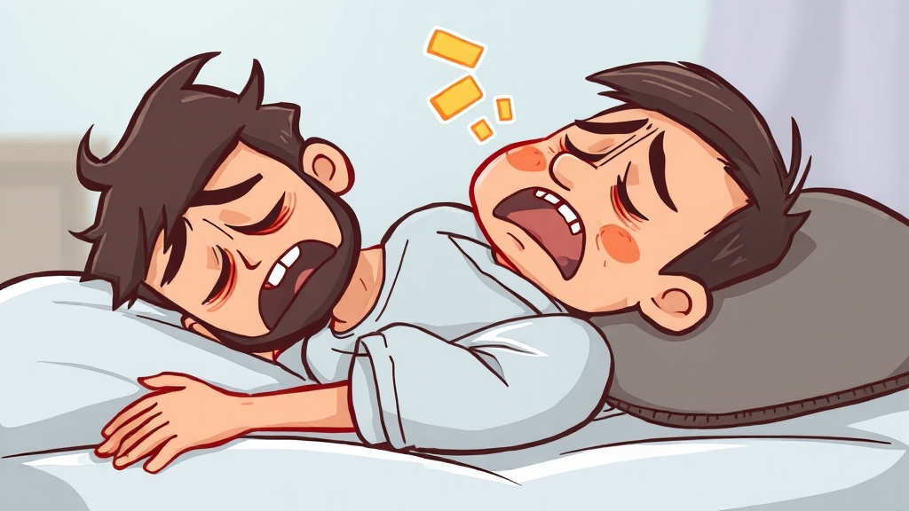 A형 독감 초기 증상 (cartoon 스타일)