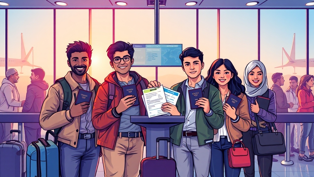 비자 발급 후 주의사항 (illustration 스타일)