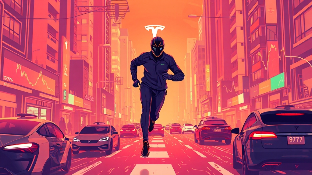 테슬라 주가 현황 및 투자 전략 (illustration 스타일)