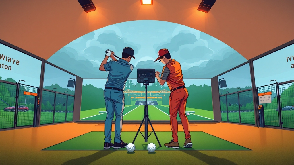 성남 골프연습장: 위치 & 시설 (cartoon 스타일)