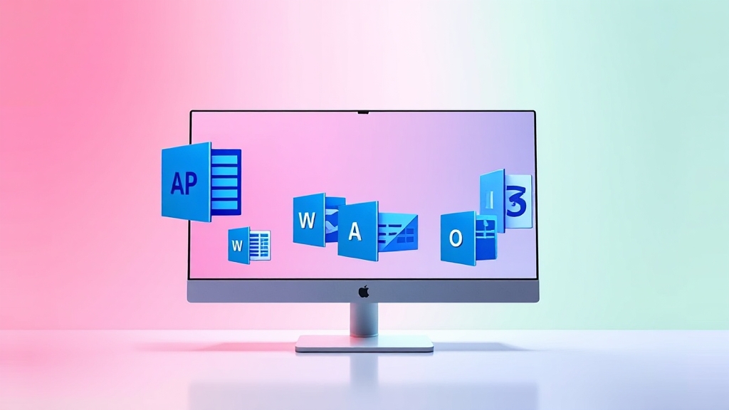 MS 오피스 365 다운로드 및 설치 방법 (illustration 스타일)