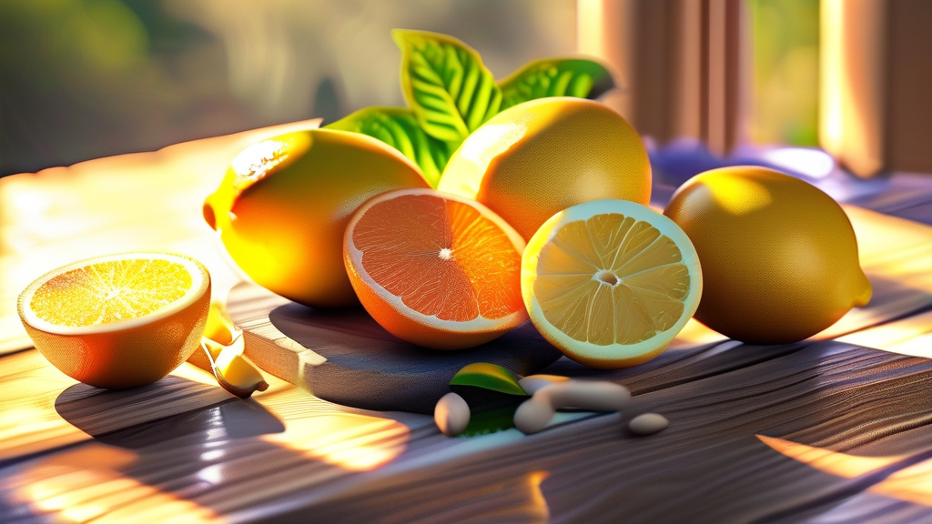 마그네슘과 함께 챙기면 좋은 영양소 (realistic 스타일)