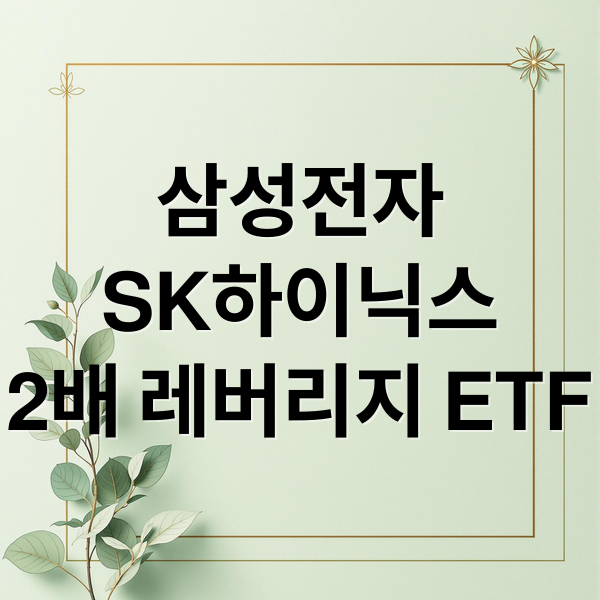 삼성전자
SK하이닉스
2배 레버리지 ETF (삼성전자 SK하이닉스 2배 레버리지 ETF)