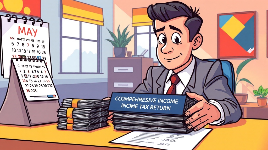 2025년 신고 기간 및 일정 (cartoon 스타일)