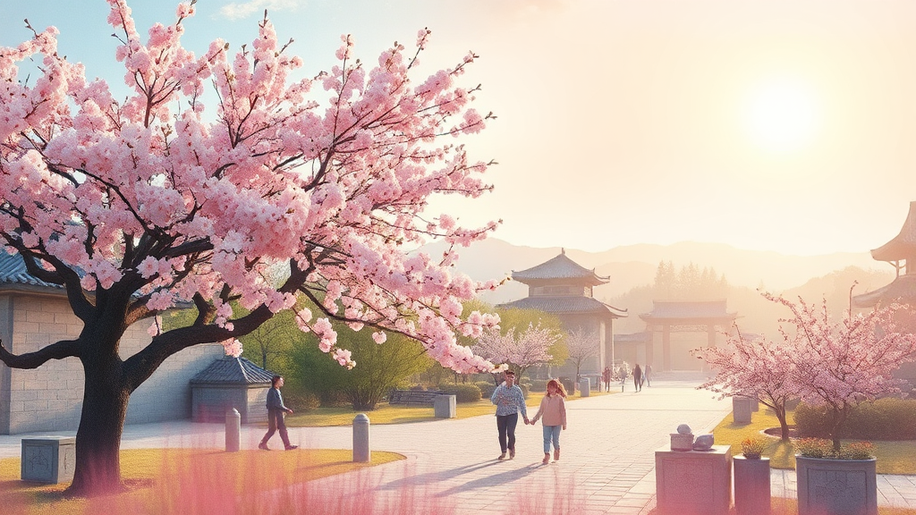 진주 매화숲 주변 추천 여행 코스 (watercolor 스타일)