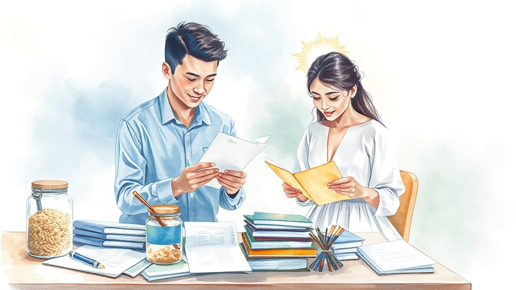 필요 서류 및 신청 절차 (watercolor 스타일)