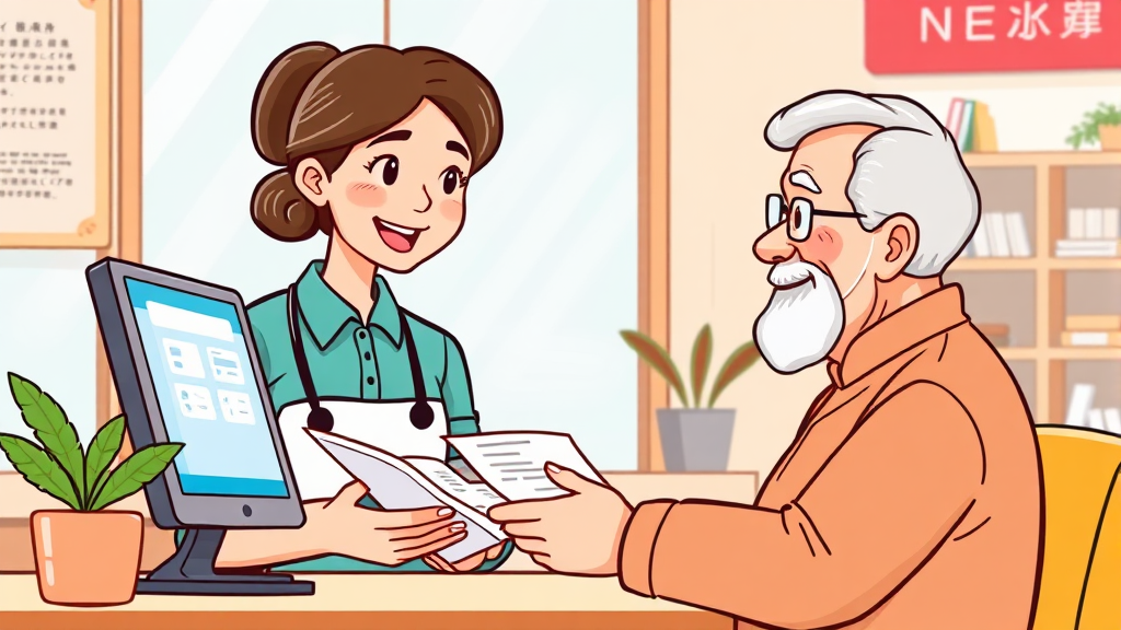 시니어 고객을 위한 특별 서비스 (cartoon 스타일)