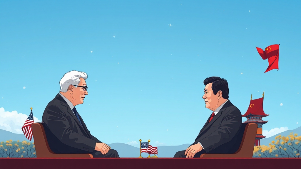 미중 정상회담 외교적 의미 (illustration 스타일)