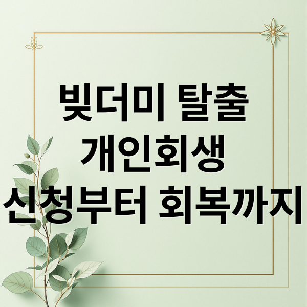 개인 빚 탕감 및 대출 정리 가이드