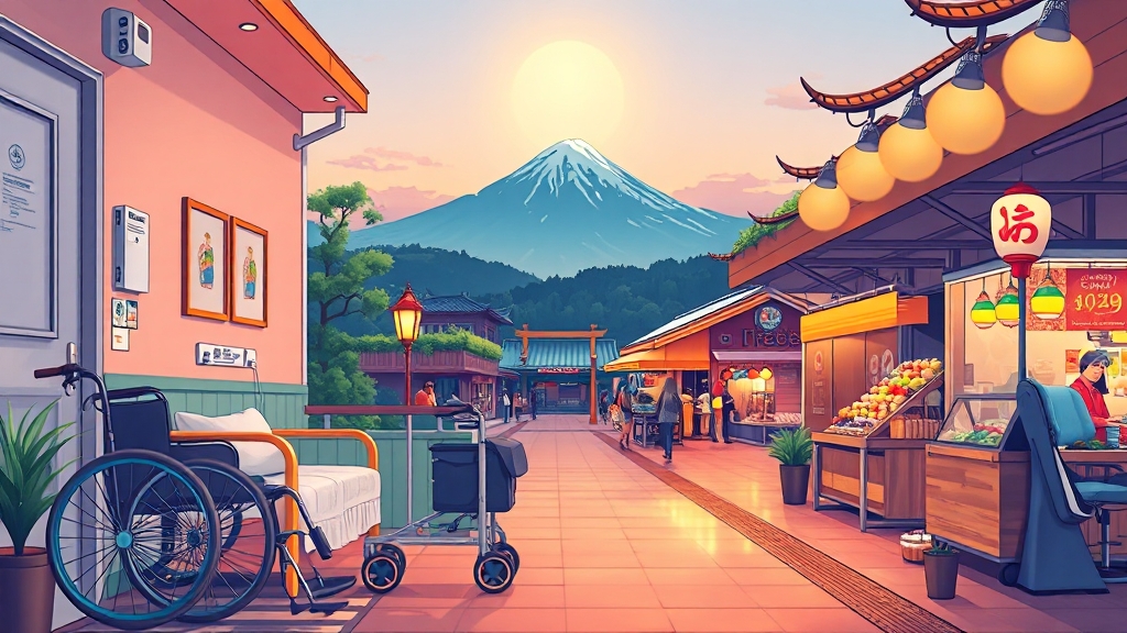 편리한 시설 & 주변 명소 (illustration 스타일)