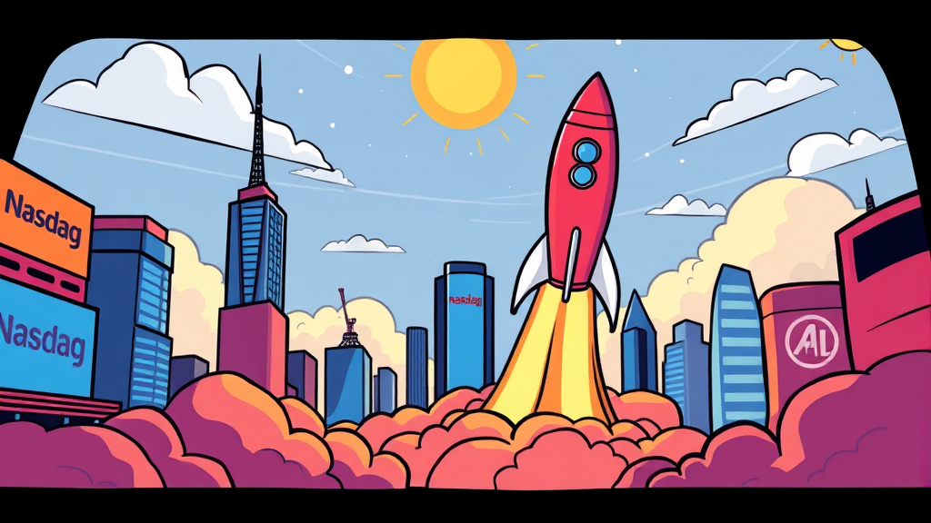나스닥 투자 개요 (cartoon 스타일)